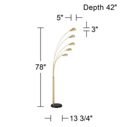 Possini Euro Design Infini Mid Century Modern 78" Tall Standing Floor Lamp Large Arc 5-Light Adjustable Gold Marble Brushed Brass Finish Living Room 10 Possini Euro Design Infini Mid Century Modern 78" Tall Standing Floor Lamp Large Arc 5-Light Adjustable Gold Marble Brushed Brass Finish Living Room -Possini Euro Design Sales GUEST edbb434e 18d0 4241 a729 d54be515f98f