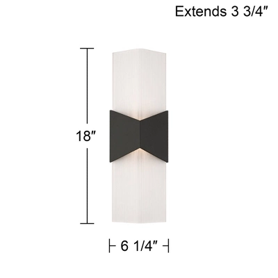 Possini Euro Design Possini Euro Tux 18" High Black And White LED Wall Sconce Set Of 2 8 Possini Euro Design Possini Euro Tux 18" High Black And White LED Wall Sconce Set Of 2 - Image 8