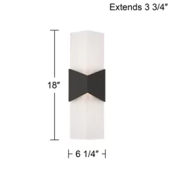 Possini Euro Design Possini Euro Tux 18" High Black And White LED Wall Sconce -Possini Euro Design Sales GUEST ee2f8095 65b0 4be0 9f5c e3cd0c30eebf