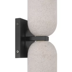 Possini Euro Design Possini Euro Olethra 15"H Cement 2-Light LED Wall Sconce Set Of 2 -Possini Euro Design Sales GUEST efe10000 d25b 4751 8d23 7985fd45159f 1