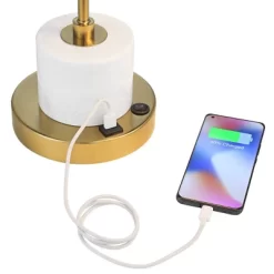 Possini Euro Design Barclay Modern Desk Lamp 23" High Warm Gold With USB Charging Port Frosted Glass Shade For Bedroom Living Room Bedside Office Kids 9 Possini Euro Design Barclay Modern Desk Lamp 23" High Warm Gold With USB Charging Port Frosted Glass Shade For Bedroom Living Room Bedside Office Kids -Possini Euro Design Sales GUEST efefd731 f72f 4a13 a822 205d4524014e