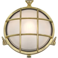 Possini Euro Design Possini Euro Anjali 10" High Brass Bulkhead Wall Sconce Set Of 2 -Possini Euro Design Sales GUEST f0698724 4060 4ec0 94f4 3226de927d30