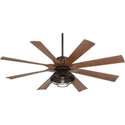 60" Possini Euro Design Industrial Indoor Outdoor Ceiling Fan With Dimmable LED Light Remote Control Oil Rubbed Bronze Cage Koa Damp Rated For Patio -Possini Euro Design Sales GUEST f19d68a6 722c 4135 b7b9 61ce869c2e7f