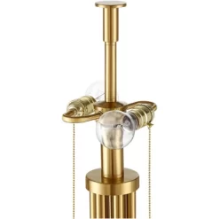 Possini Euro Design Granview Modern Floor Lamp 70 1/2" Tall Brass Metal Sheer Organza Outer Linen Inner Drum Shade For Living Room Bedroom Office Home -Possini Euro Design Sales GUEST f34eab0b 7cdc 40ac b2ba 87e39bcea8b3