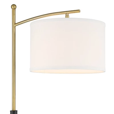 Possini Euro Design Burbank Modern 64" Tall Standing Floor Lamps Set Of 2 Lights Task Downbridge Black Gold Metal Brass Finish Living Room Bedroom 2 Possini Euro Design Burbank Modern 64" Tall Standing Floor Lamps Set Of 2 Lights Task Downbridge Black Gold Metal Brass Finish Living Room Bedroom - Image 2