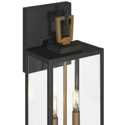 Possini Euro Design Possini Euro Trystin 18"H Black & Brass 2-Light Outdoor Wall Light 10 Possini Euro Design Possini Euro Trystin 18"H Black & Brass 2-Light Outdoor Wall Light -Possini Euro Design Sales GUEST f3dd5b3a 5e80 418e b278 c32031e76600
