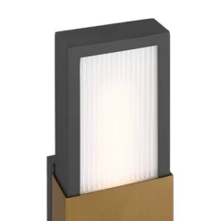 Possini Euro Design Possini Euro Radford 18"H Sand Black And Brass LED Outdoor Wall Light -Possini Euro Design Sales GUEST f440fe90 b1a3 40bd a456 914de1949fd6