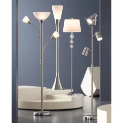 Possini Euro Design Alexei Modern Torchiere Floor Lamp With Side Lights 72" Tall Brushed Nickel White Crackle Glass For Living Room Reading Bedroom 14 Possini Euro Design Alexei Modern Torchiere Floor Lamp With Side Lights 72" Tall Brushed Nickel White Crackle Glass For Living Room Reading Bedroom -Possini Euro Design Sales GUEST f45336dd 1c66 4491 ac18 ae886a91ebc2
