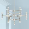 Possini Euro Design Marya Brushed Nickel Chandelier 32" Wide Modern 24-Light Fixture For Dining Room House Foyer Kitchen Island Entryway Bedroom Home
