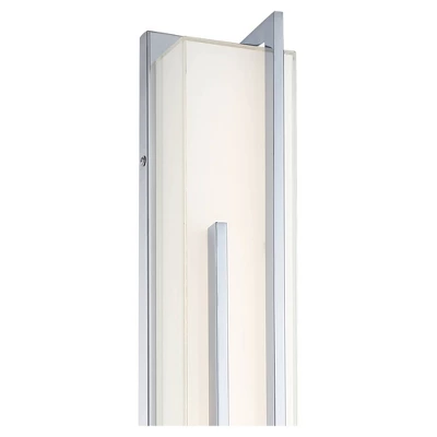 Possini Euro Design Jada Modern Wall Light Chrome Hardwire 33 3/4" Light Bar LED Fixture White Glass For Bedroom Bathroom Vanity Reading Living Room 6 Possini Euro Design Jada Modern Wall Light Chrome Hardwire 33 3/4" Light Bar LED Fixture White Glass For Bedroom Bathroom Vanity Reading Living Room - Image 6