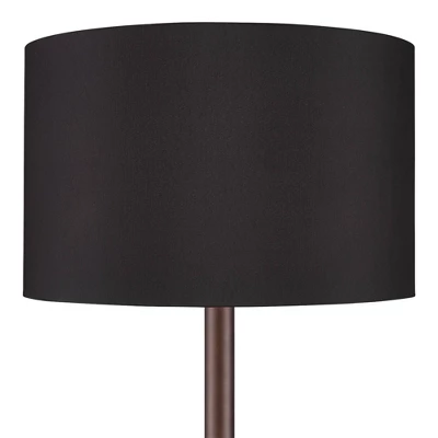 Possini Euro Design Meridian Modern 72" Tall Floor Lamp Oil Rubbed Bronze Metal Light Blaster LED Black Drum Shade For Living Room Bedroom 2 Possini Euro Design Meridian Modern 72" Tall Floor Lamp Oil Rubbed Bronze Metal Light Blaster LED Black Drum Shade For Living Room Bedroom - Image 2