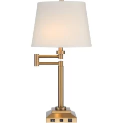 Possini Euro Design Camber Workstation Warm Gold Swing Arm Desk Lamp With Outlet And USB Port -Possini Euro Design Sales GUEST f90d3bc5 67bb 46a6 8b43 98b5be68b058