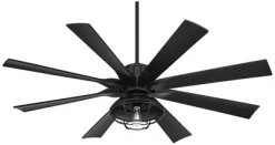 60" Possini Euro Design Defender Modern Industrial Indoor Outdoor Ceiling Fan LED Light Remote Matte Black Damp Rated Patio House -Possini Euro Design Sales GUEST fa2b429b ee52 4718 9242 86dfbd0e90d0