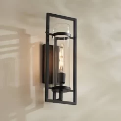 Possini Euro Design Possini Euro Castello 18"H Sand Black Marine Grade Outdoor Wall Light
