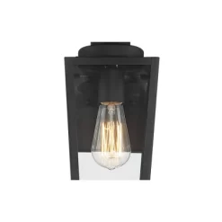 Possini Euro Design Ackerly Modern Outdoor Wall Light Fixtures Set Of 2 Textured Black Lantern Frame 14" Clear Glass For Post Exterior -Possini Euro Design Sales GUEST fadfb4bf 5a7a 4d4b 9c62 9496e47cc61d