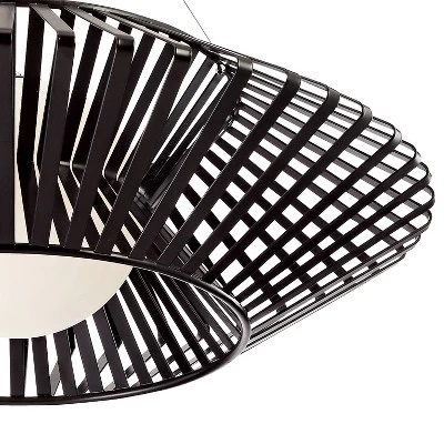 Possini Euro Design Planet Black Large Pendant Light 31 1/2" Wide Mid Century Modern White Glass For Dining Room House Foyer Kitchen Island Entryway 2 Possini Euro Design Planet Black Large Pendant Light 31 1/2" Wide Mid Century Modern White Glass For Dining Room House Foyer Kitchen Island Entryway - Image 2