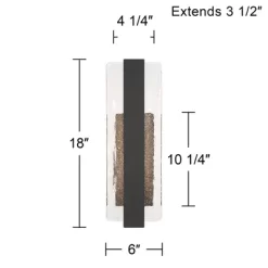 Possini Euro Design Possini Euro Cascadia 18"H Black Piastra Glass LED Outdoor Wall Light 10 Possini Euro Design Possini Euro Cascadia 18"H Black Piastra Glass LED Outdoor Wall Light -Possini Euro Design Sales GUEST fe48bd2c 35cf 4465 9452 51aa8ffa26e2
