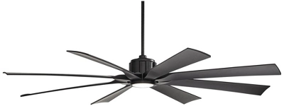 70" Possini Euro Design Defender Modern Indoor Outdoor Ceiling Fan With Dimmable LED Light Remote Control Matte Black Damp Rated For Patio Exterior 4 70" Possini Euro Design Defender Modern Indoor Outdoor Ceiling Fan With Dimmable LED Light Remote Control Matte Black Damp Rated For Patio Exterior - Image 4